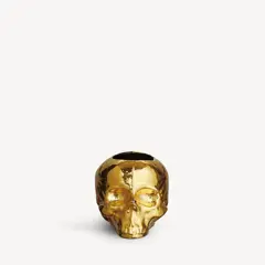 Bild på Still Life skull ljuslykta guld 85mm