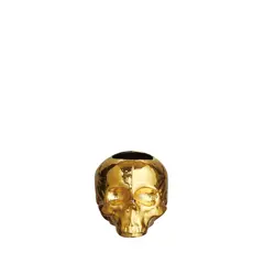 Bild på Still Life skull ljuslykta guld 85mm