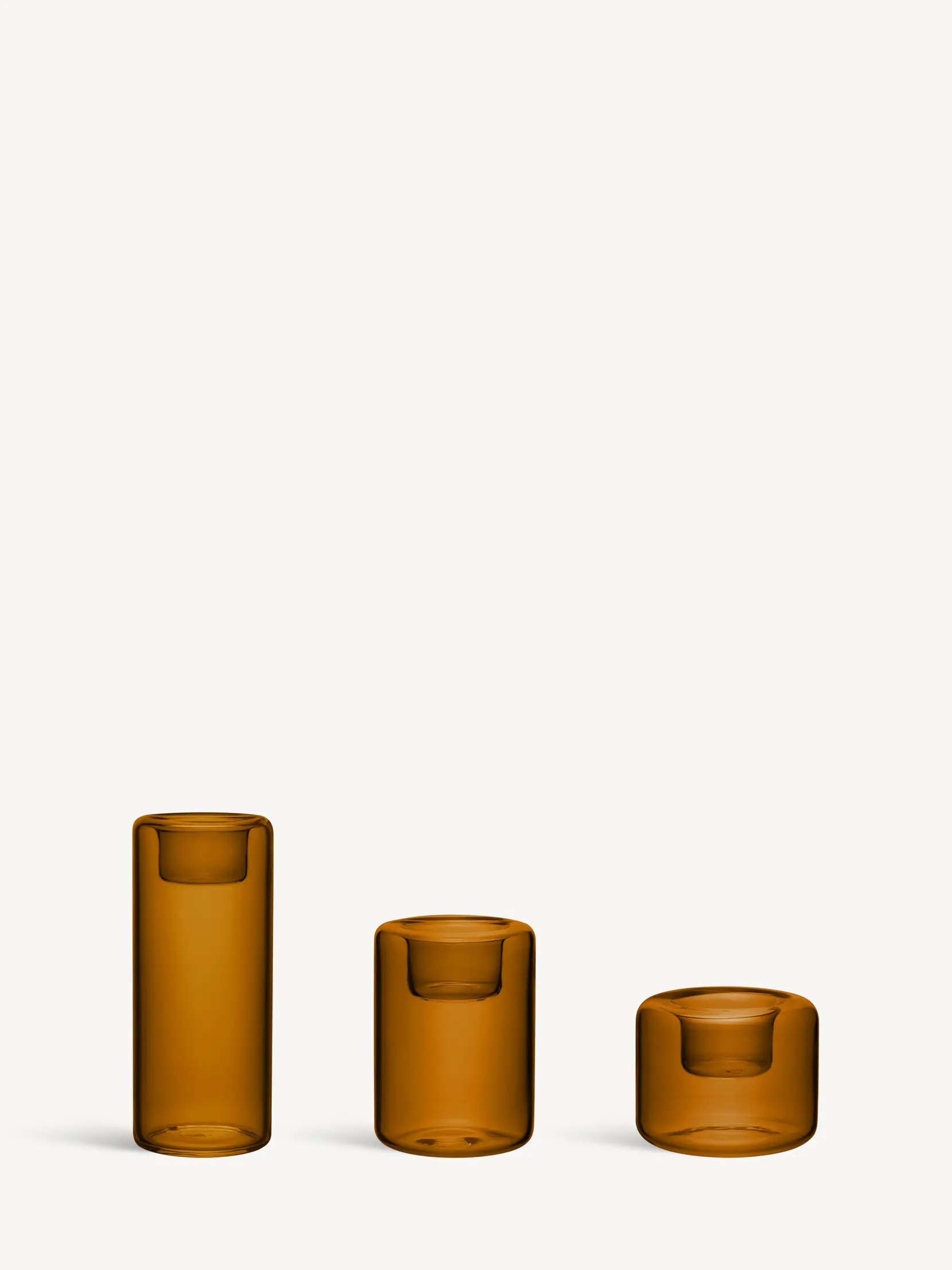 Bild på Happy ljuslykta bärnsten 68, 105, 150mm 3-pcs Bild på Happy ljuslykta bärnsten 68, 105, 150mm 3-pcs