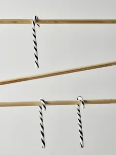 Bild på Polka käpp vit/svart 170mm 3-pack