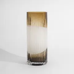 Bild på Plissé vase brun/gräddvit LB ED 10 -25