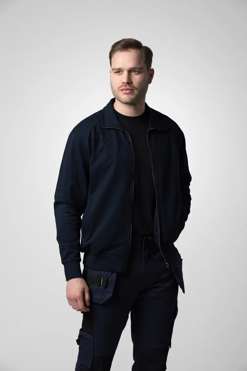 Bild på 2134 SWEATSHIRT ZIP 100% BOMULL