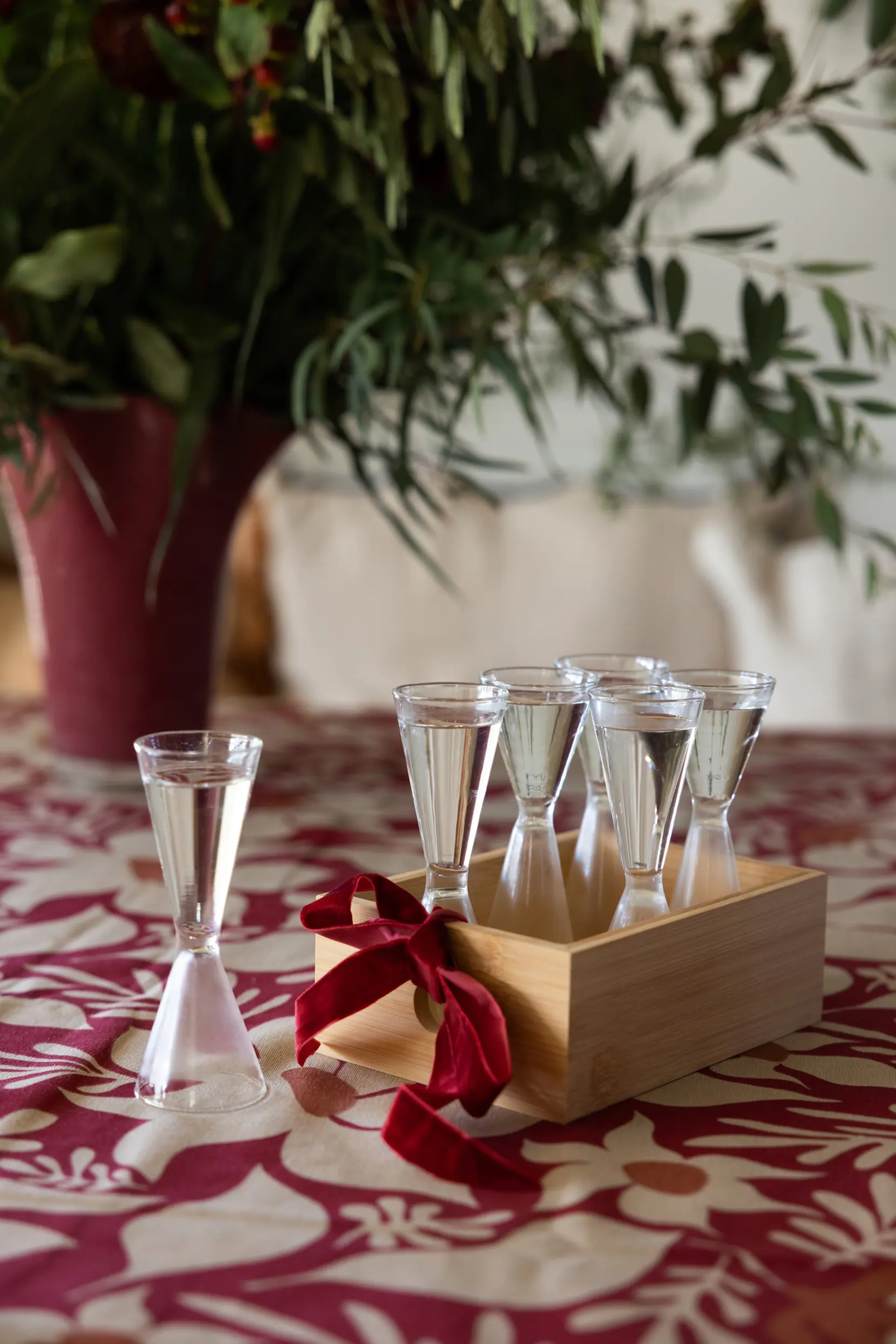 Bild på Nature snapsglas i bambubox, 6-pack Bild på Nature snapsglas i bambubox, 6-pack