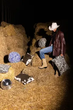 Bild på Kudde Anima zebra rund