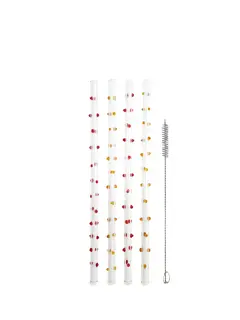 Bild på Sugrör Dotti lång, 4-pack