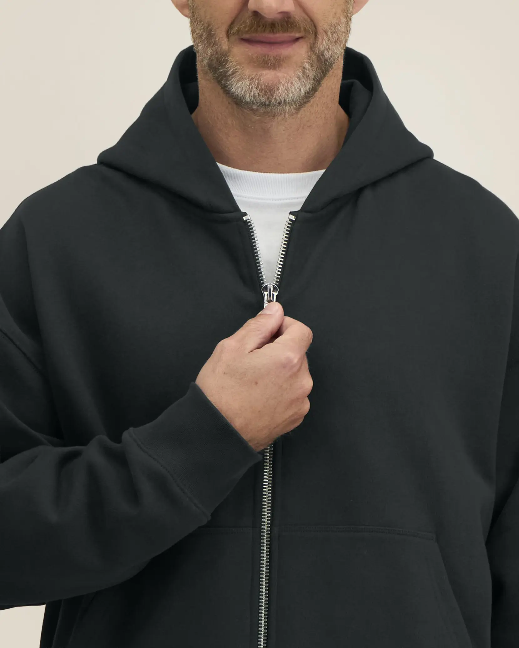 Bild på Fronter The unisex boxy zip-through hoodie Bild på Fronter The unisex boxy zip-through hoodie