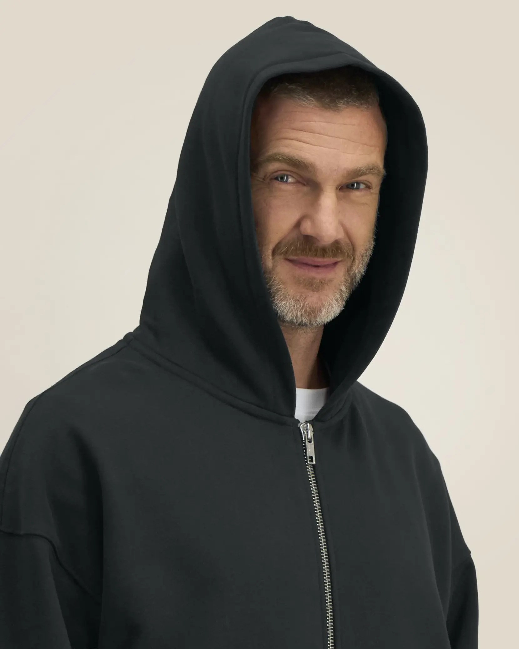 Bild på Fronter The unisex boxy zip-through hoodie Bild på Fronter The unisex boxy zip-through hoodie