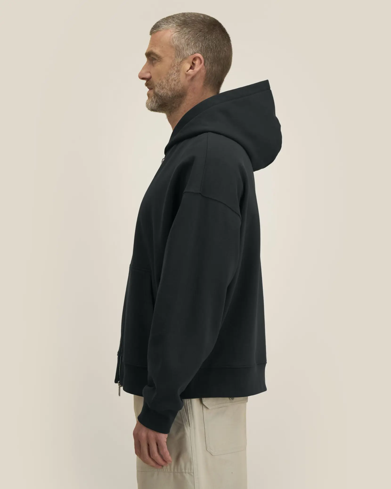 Bild på Fronter The unisex boxy zip-through hoodie Bild på Fronter The unisex boxy zip-through hoodie