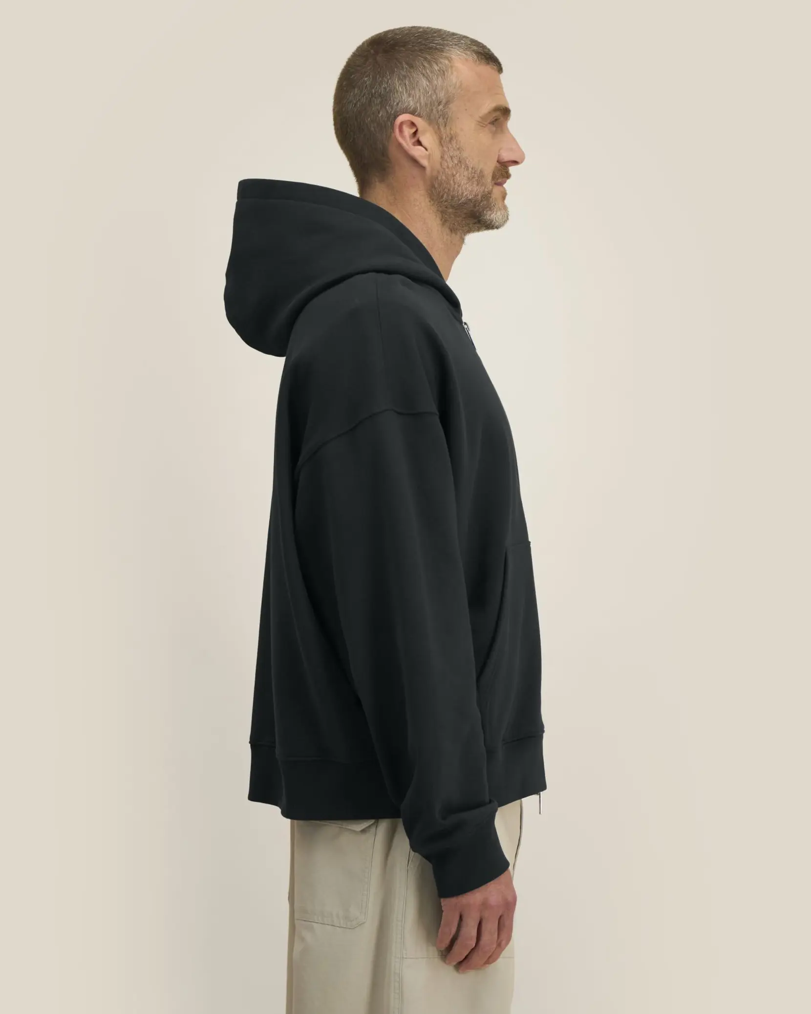 Bild på Fronter The unisex boxy zip-through hoodie Bild på Fronter The unisex boxy zip-through hoodie