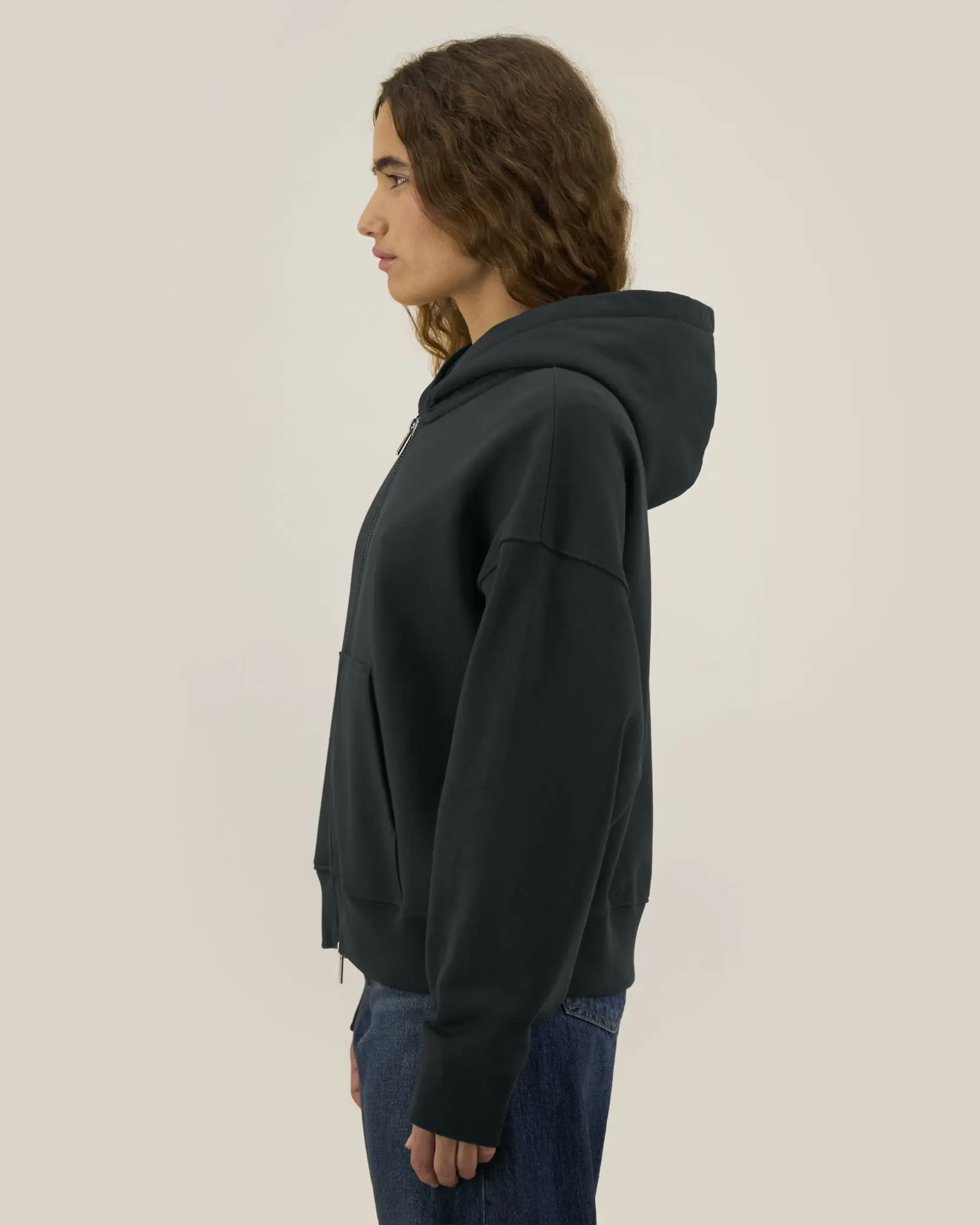 Bild på Fronter The unisex boxy zip-through hoodie Bild på Fronter The unisex boxy zip-through hoodie