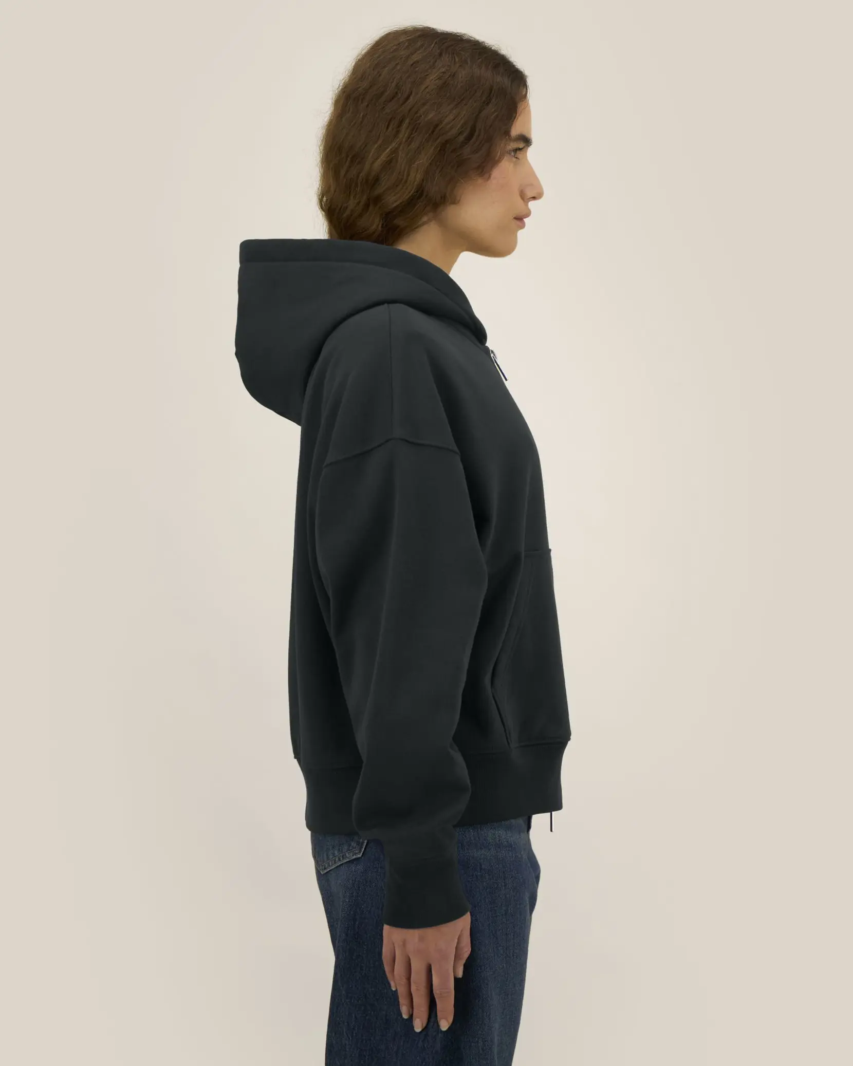 Bild på Fronter The unisex boxy zip-through hoodie Bild på Fronter The unisex boxy zip-through hoodie