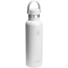Bild på Hydra Flask Standard Mouth 621ml isolerad vattenflaska i rostfritt stål med lock med sugrör