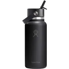 Bild på Hydro Flask Wide Mouth 946ml isolerad vattenflaska i rostfritt stål med lock med sugrör