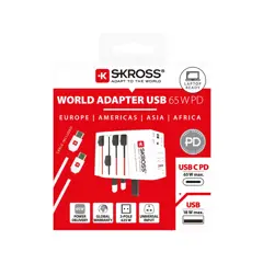 Bild på SKROSS® MUV AC65PD världsadapter med USB-C-kabel 