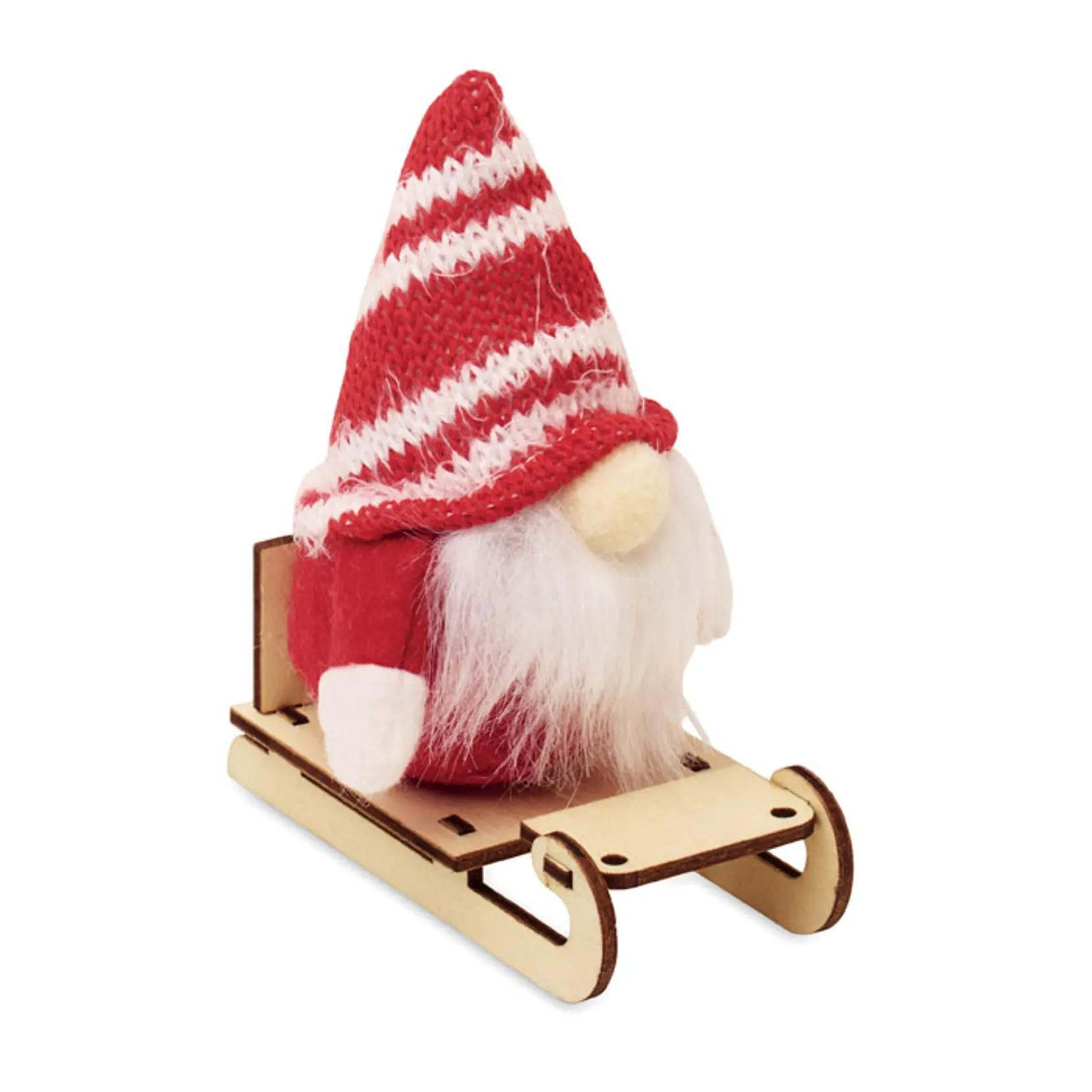 Bild på Tomte på träsläde Bild på Tomte på träsläde