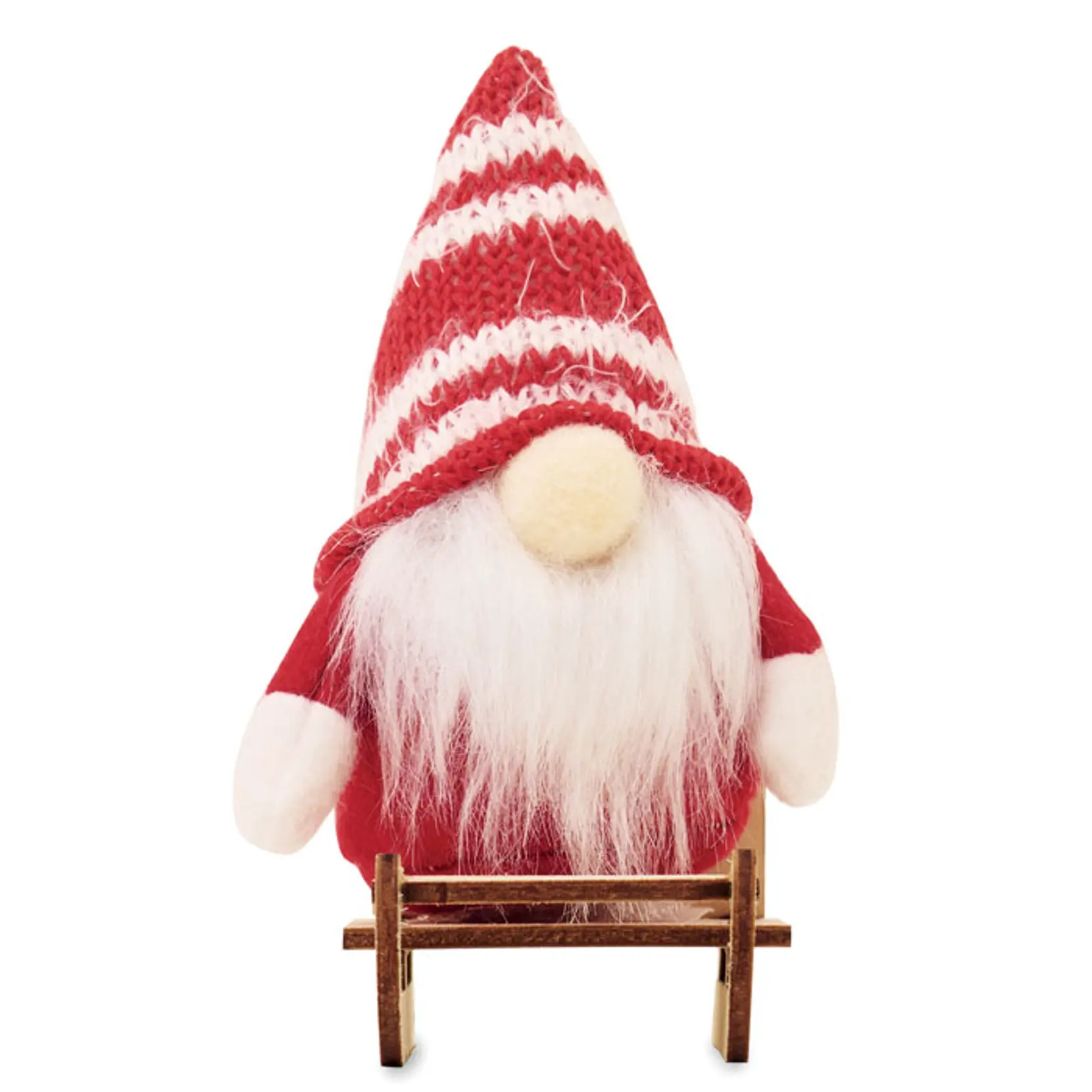 Bild på Tomte på träsläde Bild på Tomte på träsläde