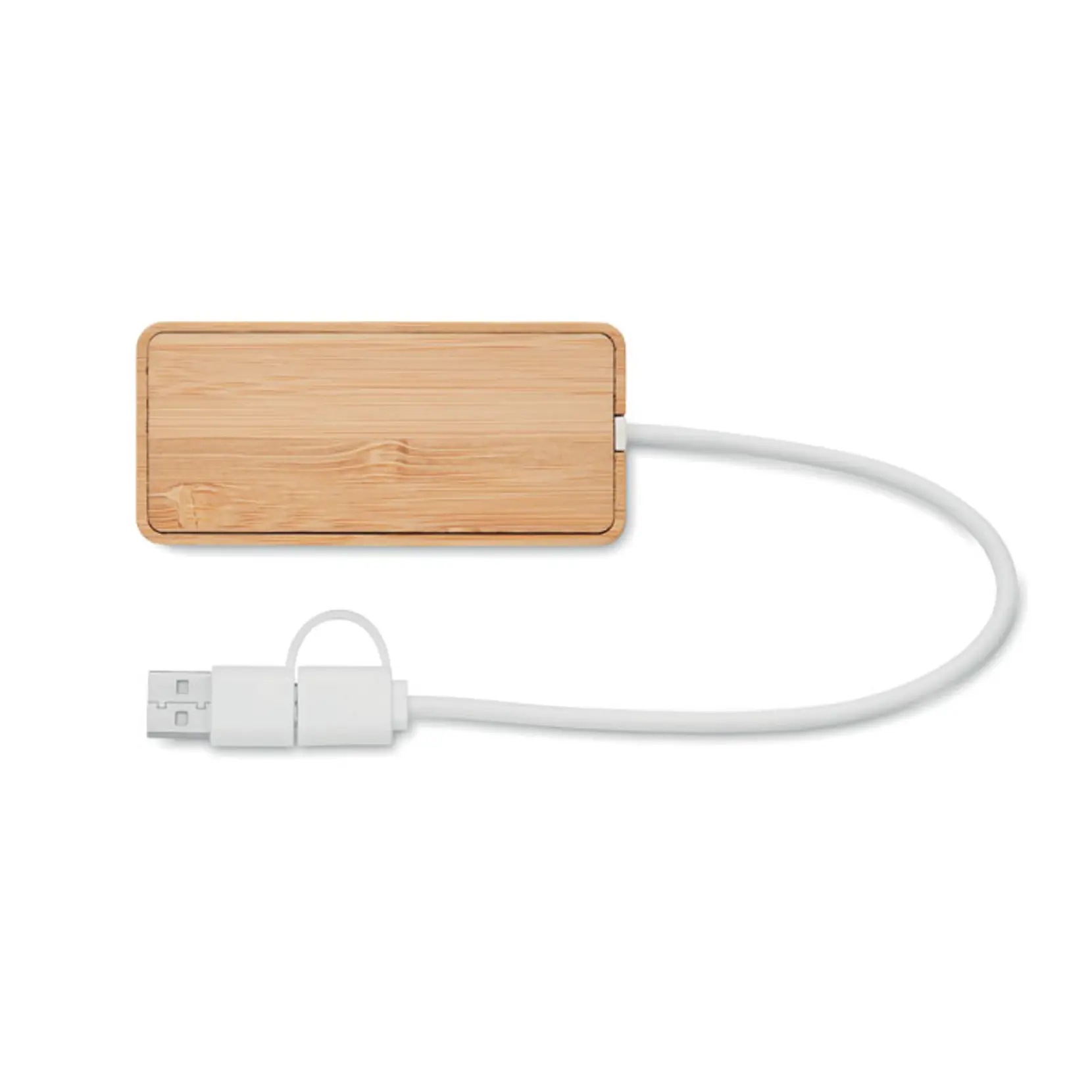 Bild på USB-hubb med 3 portar i bambu
