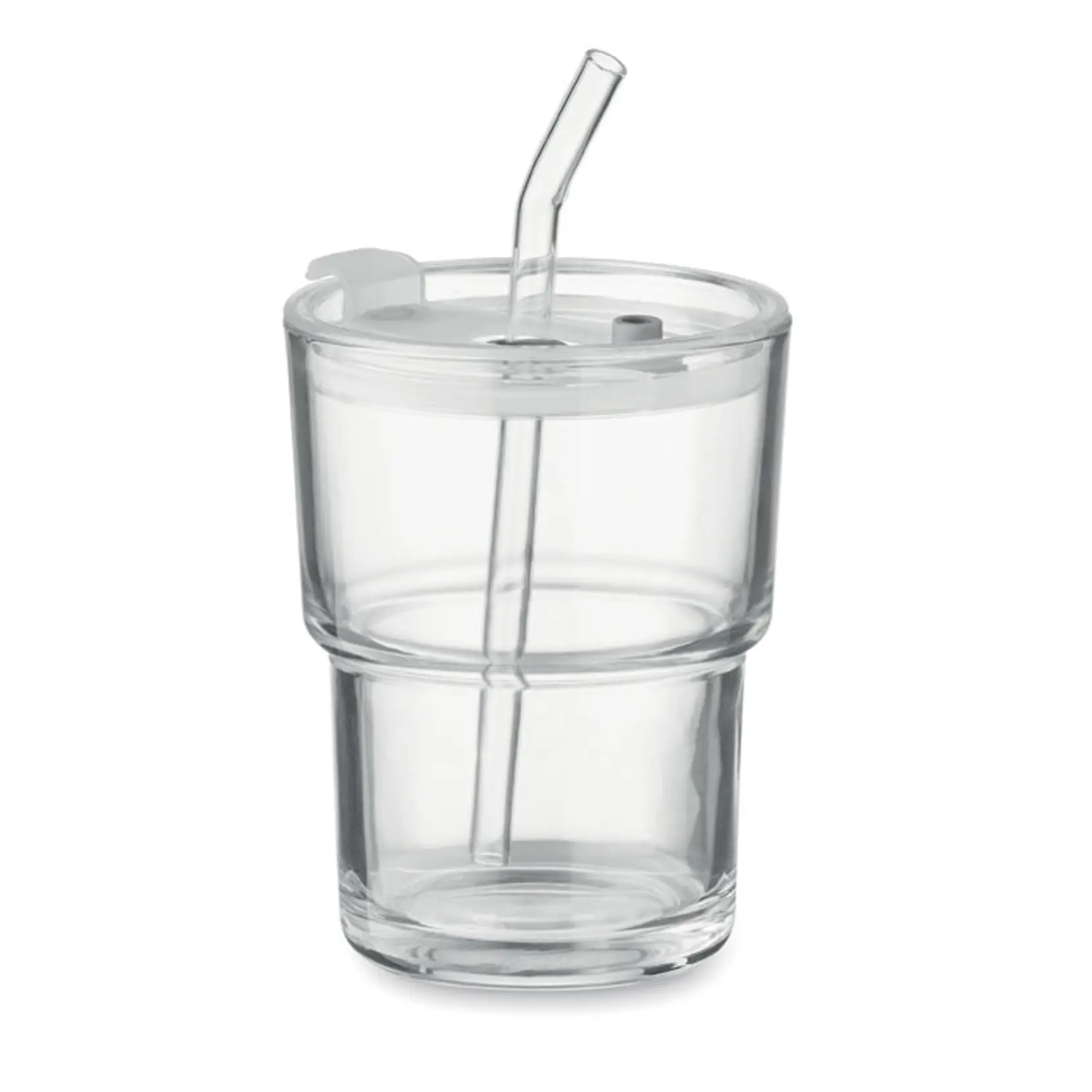 Bild på Glasmugg med sugrör 400ml Bild på Glasmugg med sugrör 400ml