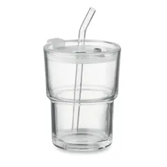Bild på Glasmugg med sugrör 400ml