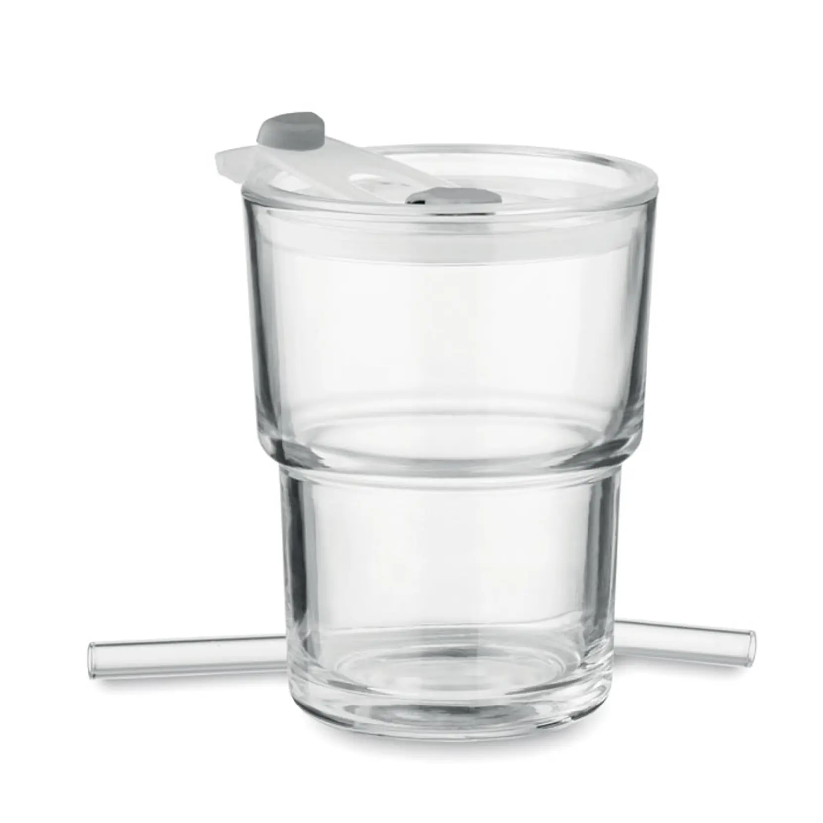 Bild på Glasmugg med sugrör 400ml Bild på Glasmugg med sugrör 400ml