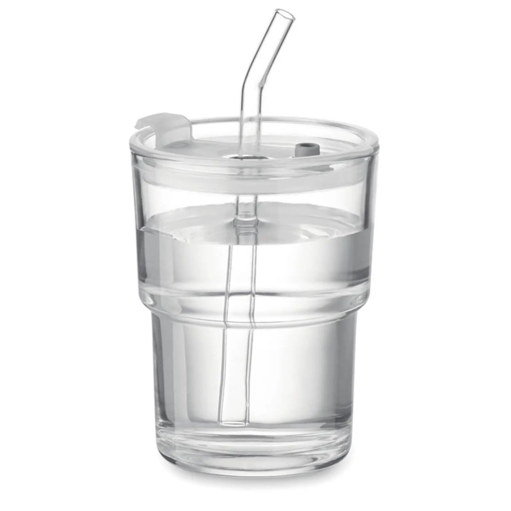 Bild på Glasmugg med sugrör 400ml Bild på Glasmugg med sugrör 400ml