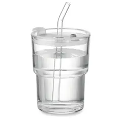Bild på Glasmugg med sugrör 400ml