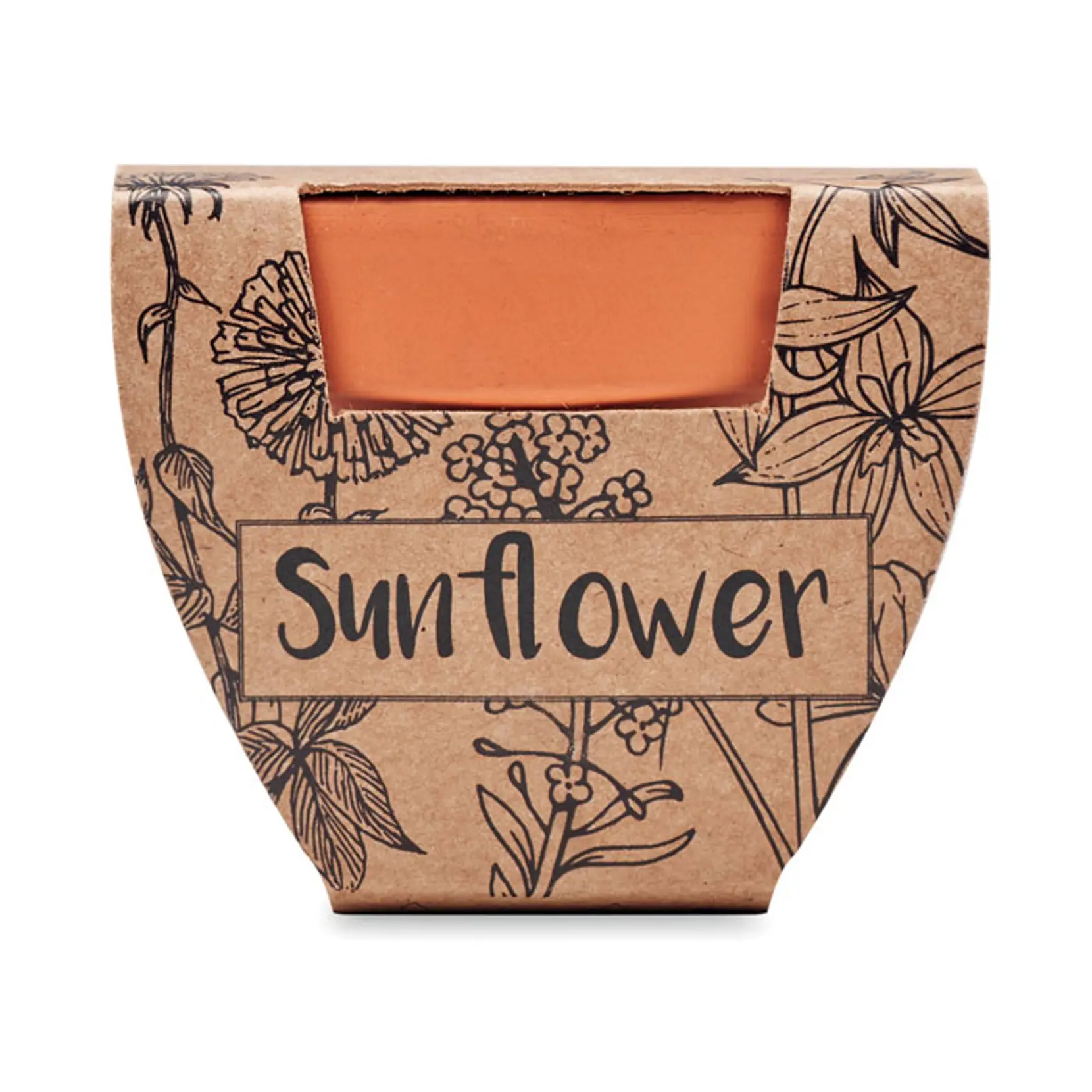 Bild på Terracotta skål 'sunflower'