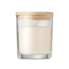 Bild på Ljus med vaniljdoft i glas