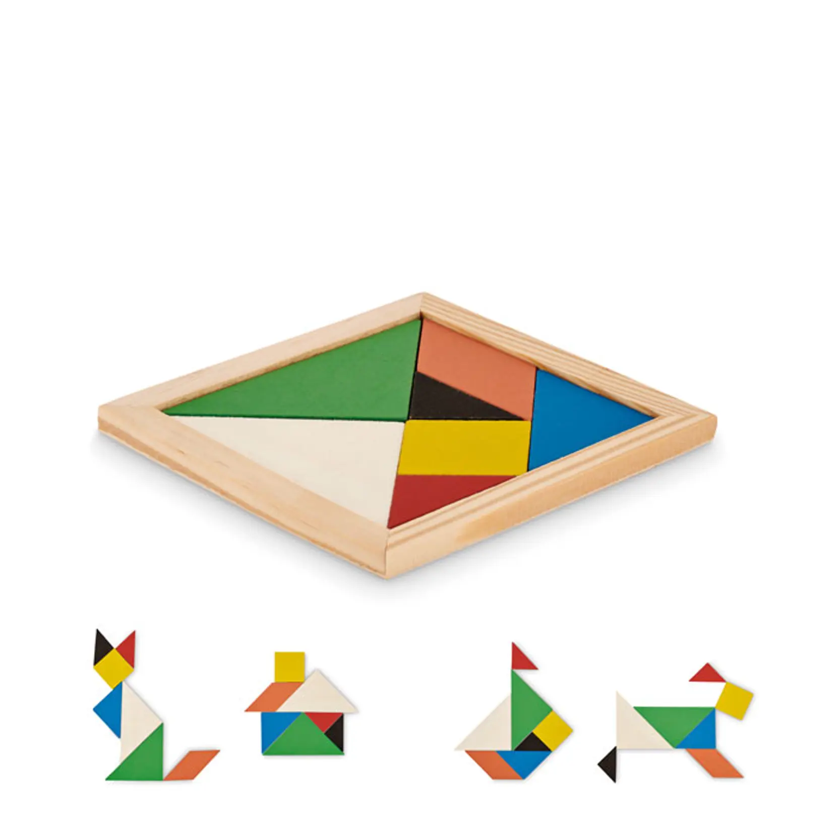 Bild på Tangram-pussel i trä Bild på Tangram-pussel i trä
