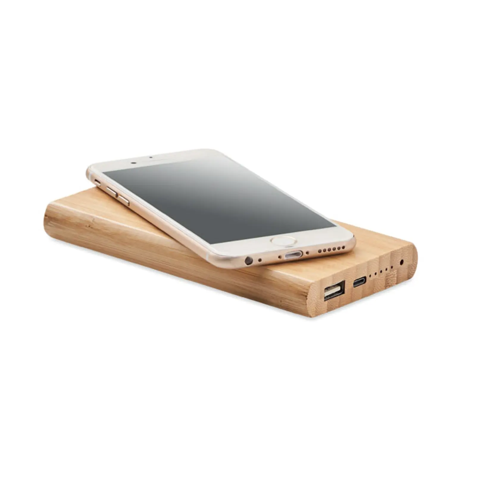 Bild på 6000 mAh Powerbank i bambu Bild på 6000 mAh Powerbank i bambu