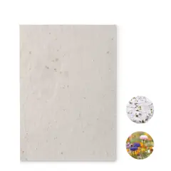 Bild på A5-blad fröpapper vildblommor