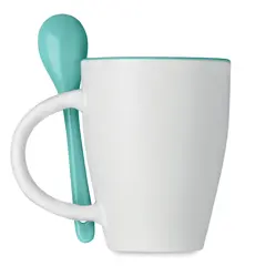 Bild på Keramik kaffemugg med sked