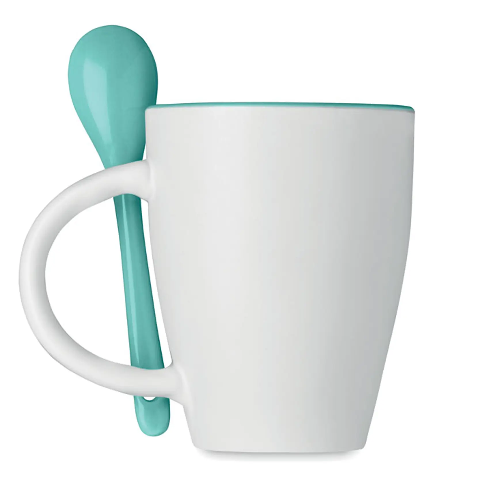 Bild på Keramik kaffemugg med sked Bild på Keramik kaffemugg med sked