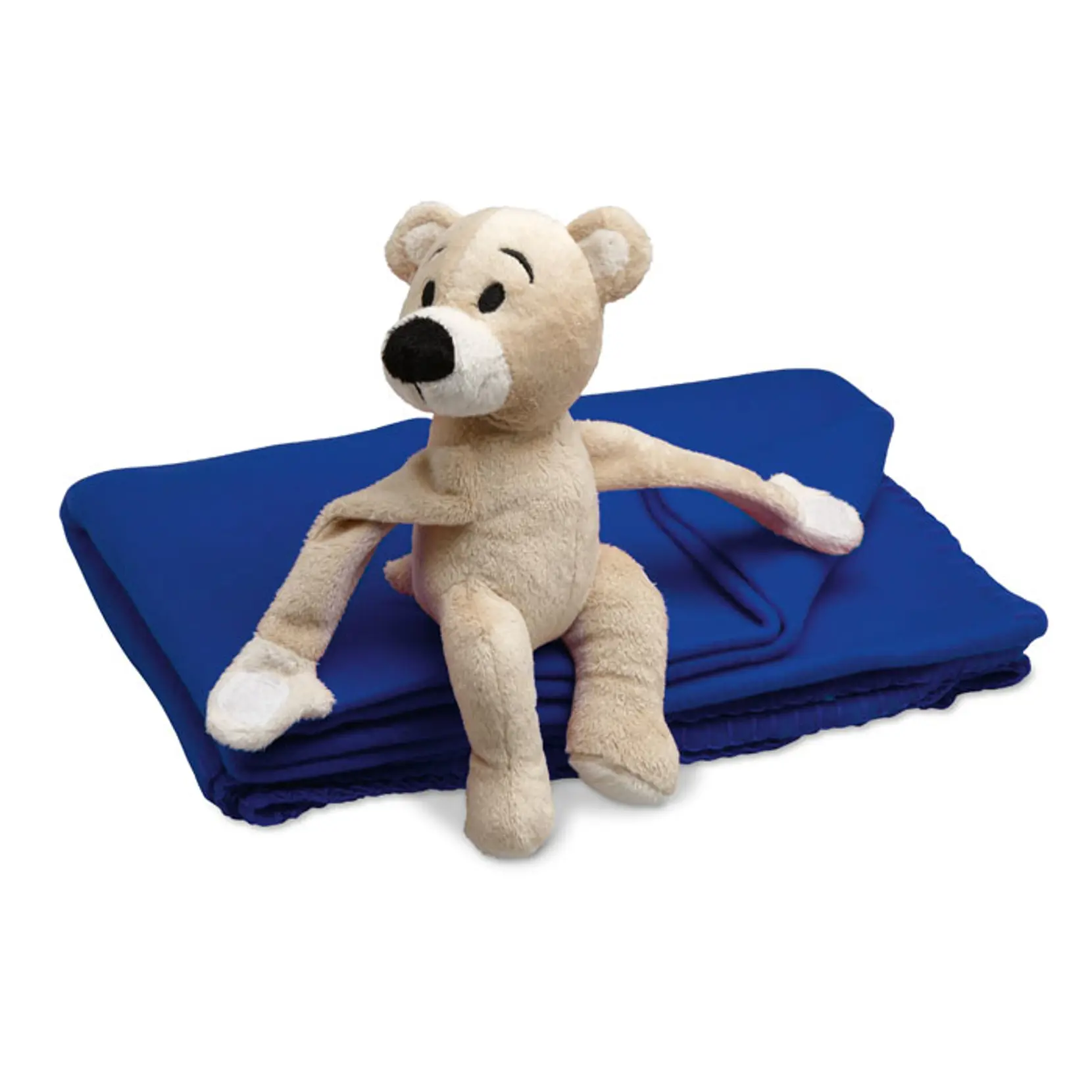 Bild på Fleece-filt med en nalle på Bild på Fleece-filt med en nalle på