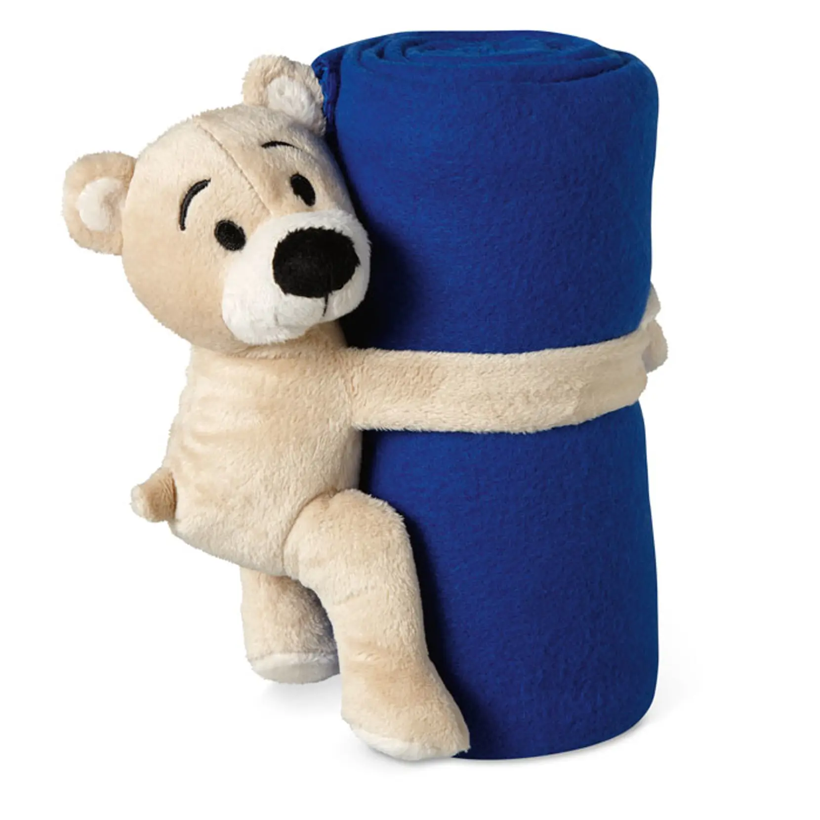 Bild på Fleece-filt med en nalle på Bild på Fleece-filt med en nalle på