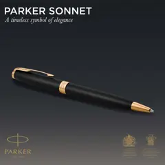 Bild på Parker SONNET kulspetspenna, matt svart med detaljer i pal