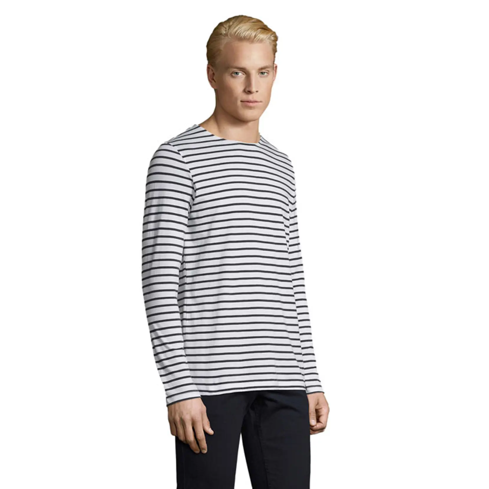 Bild på MARINE HERR RANDIG T-SHIRT Bild på MARINE HERR RANDIG T-SHIRT